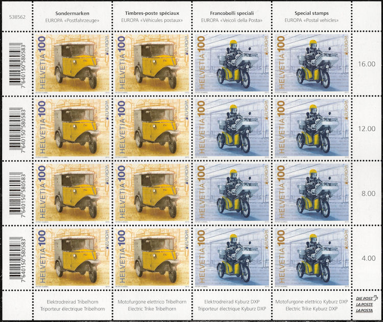 Vel Europazegels 2013 Zwitserland