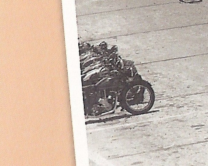 Detail with the motorcycles on page "Beach Beauty"
