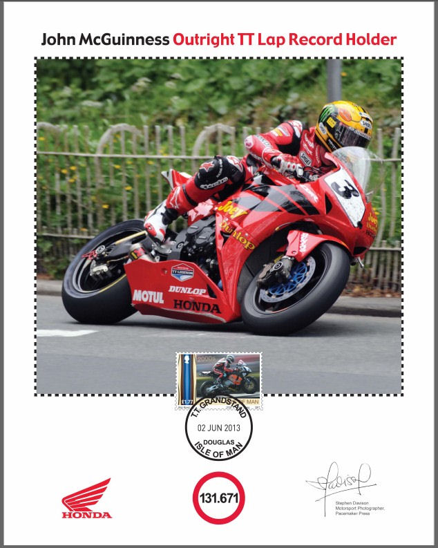 Isle of Man - Presentation sheet John McGuiness Lap Record