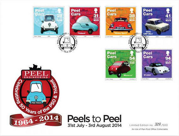 FDC Man on the occasion of 50 year Peel Cars