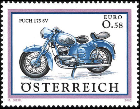 Eerder uitgifte Oostenrijk met de Puch 175 SV