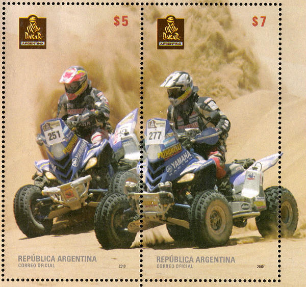 Zegels Argentinië met Quads in Dakar Rally