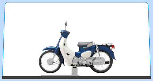 Metalen schaalmodel uit de jubileumdoos tgv. 60 jaar en 1.000.000 stuks Honda Super Cub