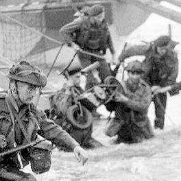 Foto afbeelding landing in Normandië uit collectie Imperial War Museum