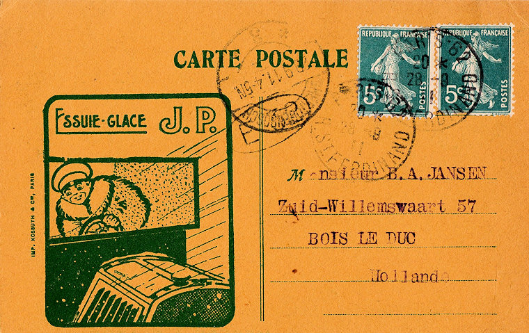 Briefkaart van Mestre & Blatg aan de firma B.A. Jansen te 's-Hertogenbosch
