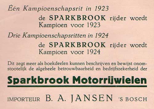 Briefkaart van Sparkbrook aan de firma B.A. Jansen te 's-Hertogenbosch