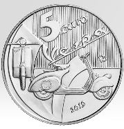 Munten Italië met Vespa