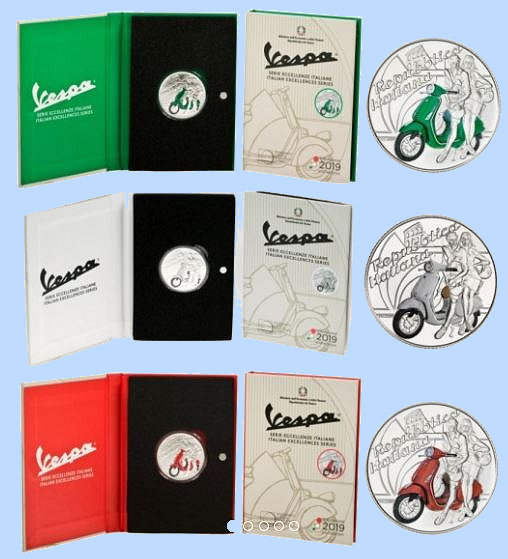 Munten Italië met Vespa