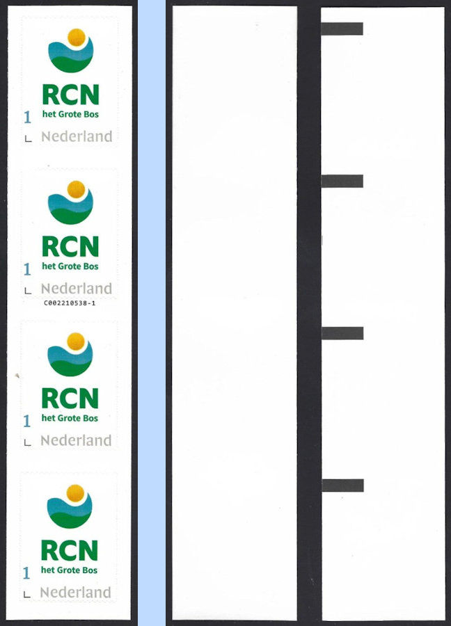 Persoonlijke rolzegels PostNL met positionerings-teken