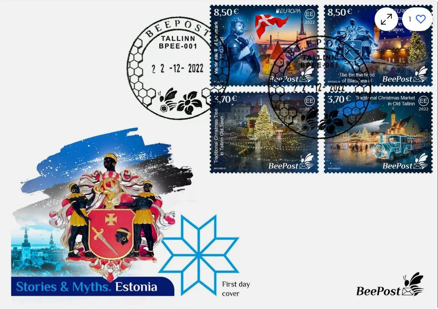 BeePost postzegel voor Estland