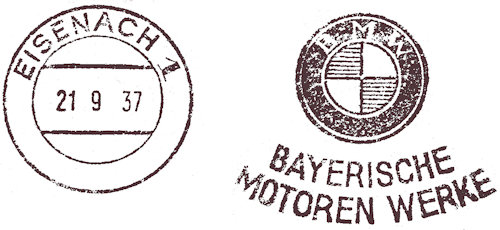 Frankeerstempel Duitsland BMW Eisenach