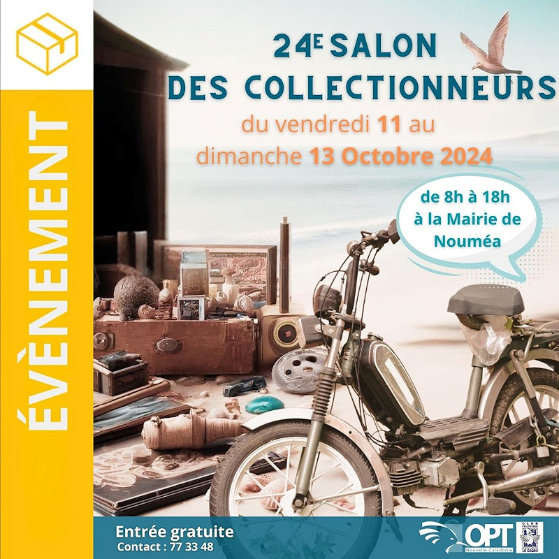 Poster voor de Salon de Collectioneurs 2024 in Nieuw Caledonië