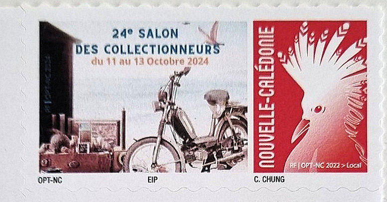 Postzegel uitgegeven t.g.v. de Salon de Collectioneurs 2024 op Nieuw Caledonië