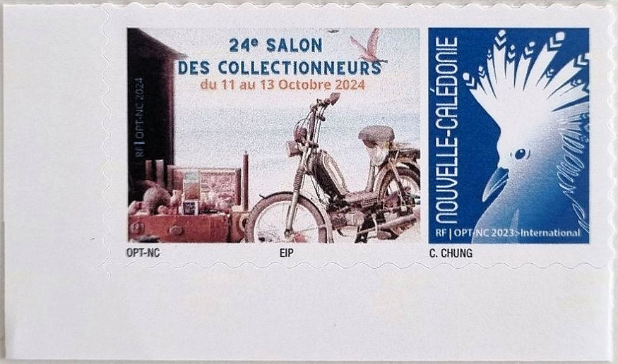 Postzegel uitgegeven t.g.v. de Salon de Collectioneurs 2024 op Nieuw Caledonië