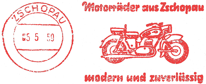 Frankeerstempeling MZ motoren