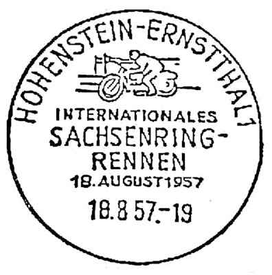 stempel Sachsenring Rennen 1957