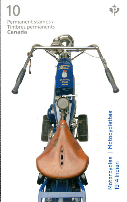 Postzegels Canada met veteraan motorfietsen