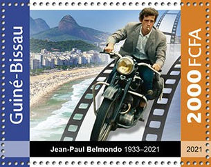 Postzegel Guin-Bissau met J.P. Belmondo