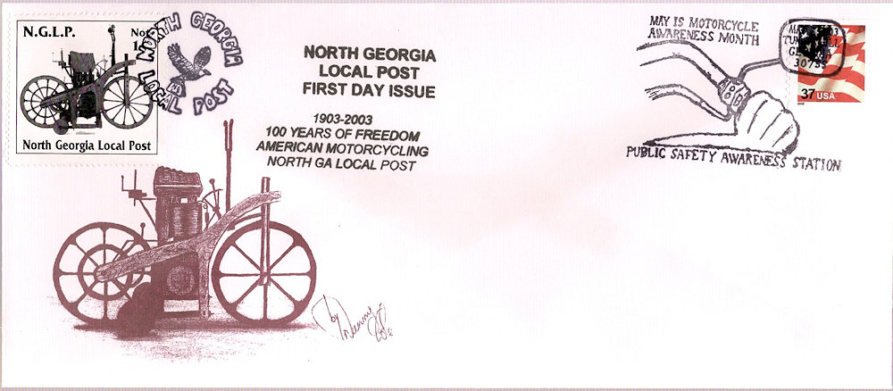 Artwork op envelop North Georgia Local Post