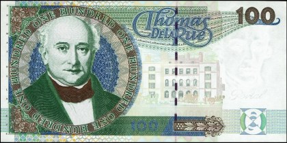 Test-bankbiljet, gedrukt bij Thomas De La Rue