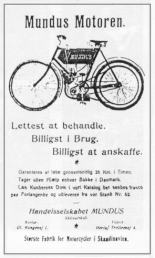 Advertentie voor de Mundus motorfiets
