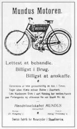 Advertentie voor de Mundus motorfiets