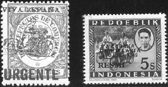 Burgos stamp (left) and Viennese print (right)