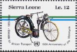 Millet with 5-cyl. star engine, on stamp from Sierra Leone