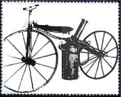 Roper's steam bicycle (not a stamp)