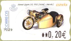 ATM-stamp from Spain with Monet Goyon & side-car