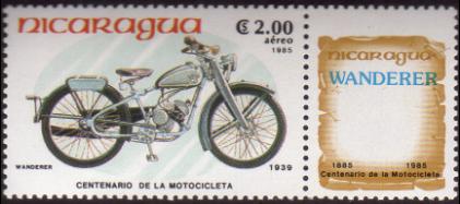 Zegel Nigaragua met "Wanderer 1938"