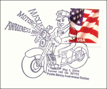 Stempel Motorcycle Awareness Month Tunnel Hill 2004
