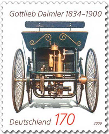 Zegel Duitsland met Daimler's Stahlrad