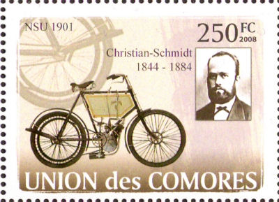 Stamp Comoren with NSU 1901