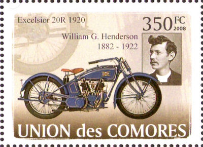 Stamp Comoren with Henderson 20R 1920