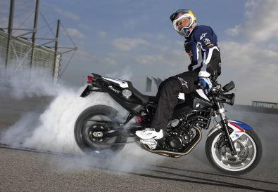 Chris Pfeifer in actie op BMW F800