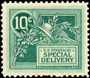 USA Express stamp with Mercure's helmet