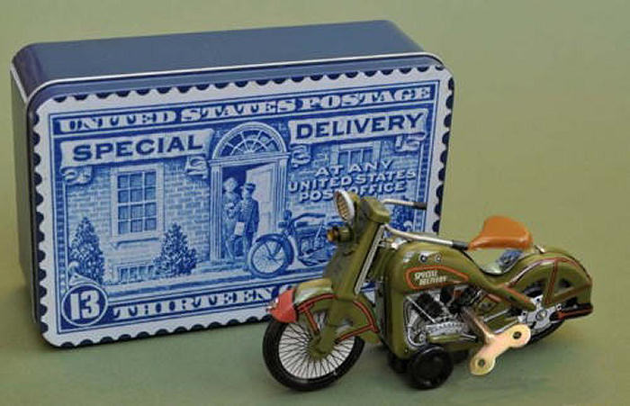 Tin version of the express stamp motorcycle