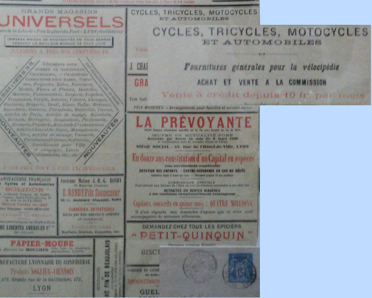French folding letter with advertisement for ao. motorcycles