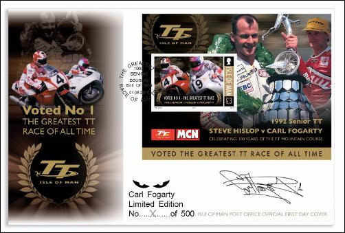 Door Carl Fogarty gesineerde FDC MAN