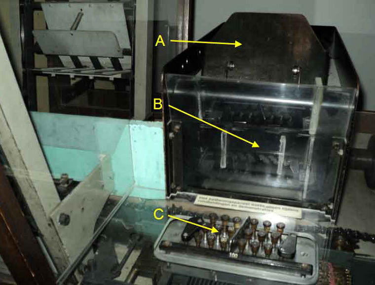 Input section of the Transorma machine