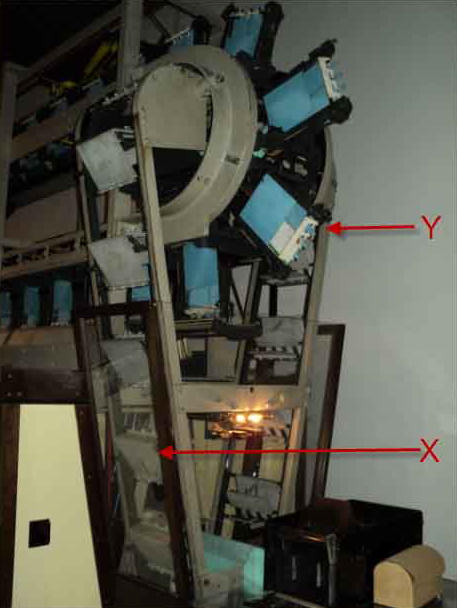 Elevator of a Transorma machine