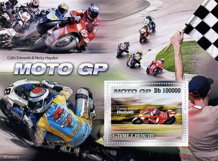 Sheet Sao Tomée Principe with Casey Stoner